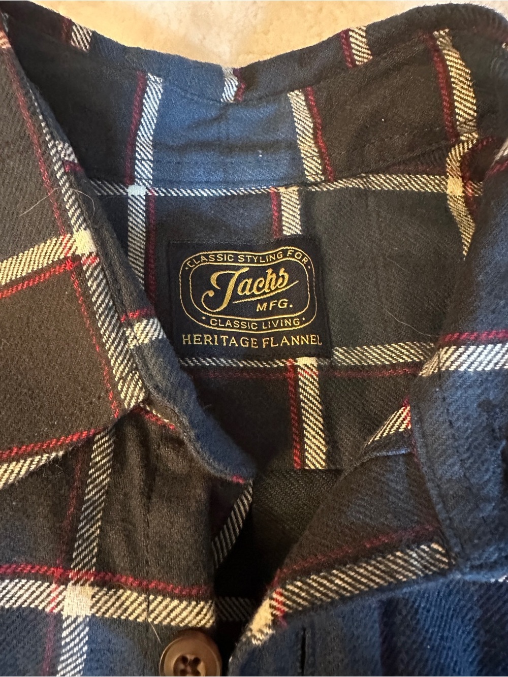 Jachs Heritage Flannel Shirt - Blue, Red, White Plaid
